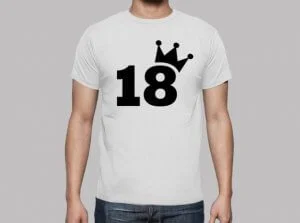 Personalisierte T-Shirts zum 18. Geburtstag