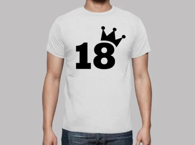 Personalisierte T-Shirts zum 18. Geburtstag