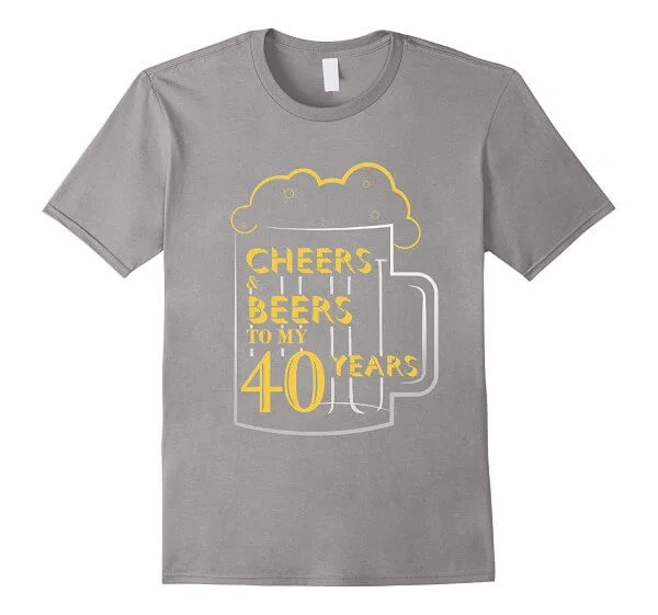 günstige personalisierte T-Shirts für den 40. Geburtstag