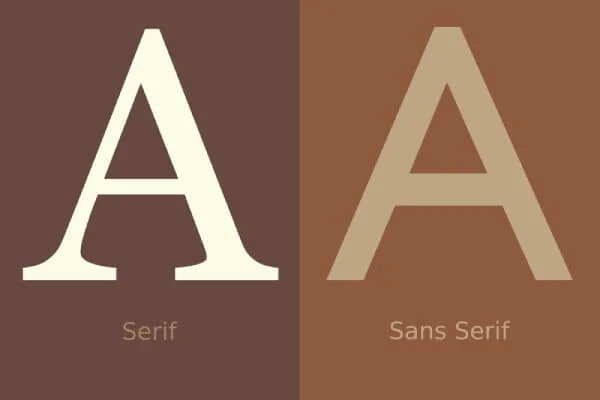 Individuell gestaltete T-Shirts mit serifenlosen Schriftarten
