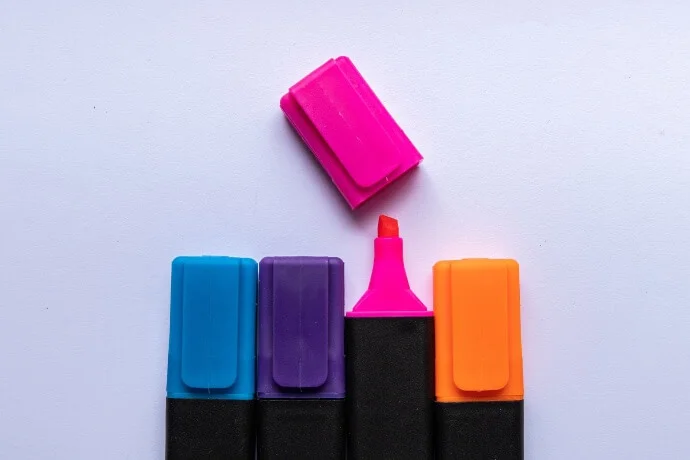 spezielle individuelle Textmarker