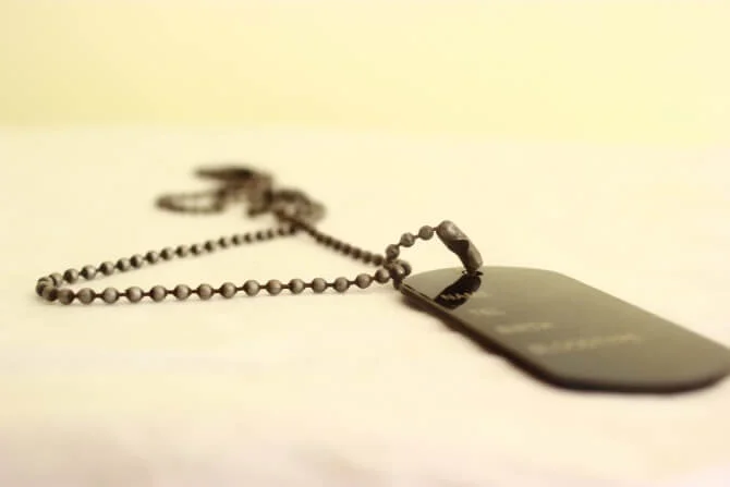 Personalisierte italienische Militär-Erkennungsmarken, ein originelles und wirkungsvolles Geschenk